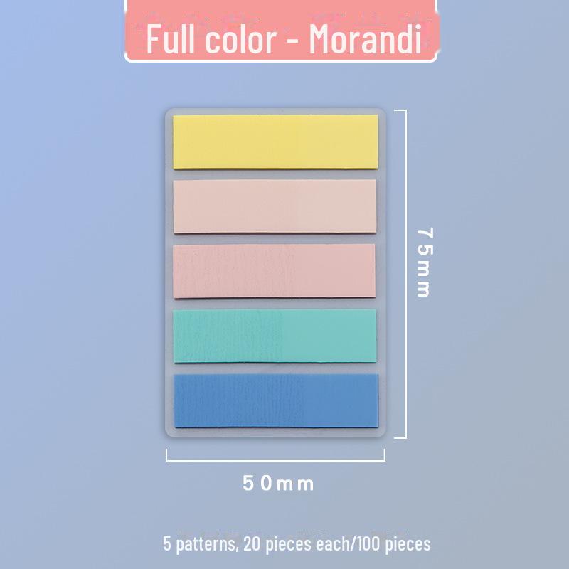 Morandi Translucent PET Index Stickers - Vanilla Autumn Series, Writable Sticky Notes & Markers