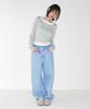 RONRON Layered Henryneck Long Sleeve Blue Stripe