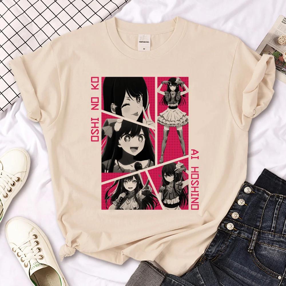 Oshi No Ko T Shirt Women Harajuku Top Girl Y2k Comic Unisexga Clothes Fashionable Summer Short Sleeved Female Top Tees