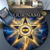 Custom Name Fenerbahçe Round Area Rug,Carpet Rug for Living Room Bedroom Sofa Playroom Decor,Non-slip Floor Mat