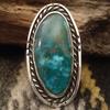 Used Navajo Vtg Fred Harvey Turquoise Ring