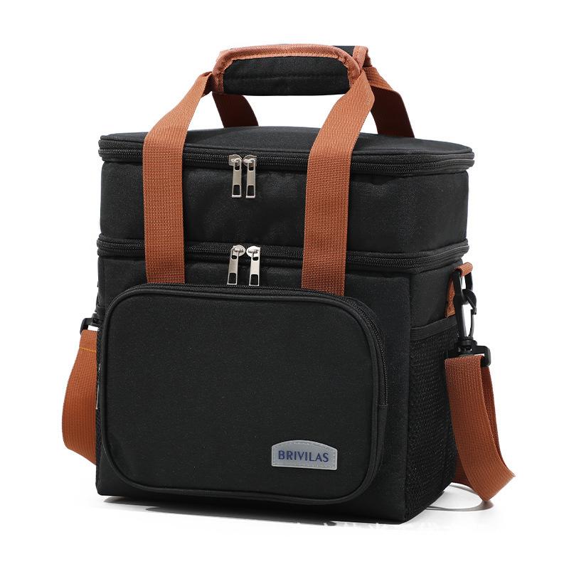 Double Layer Insulated Lunch Bag Large Capacity Ice Pack for Outdoor Camping Picnic and Food Storage