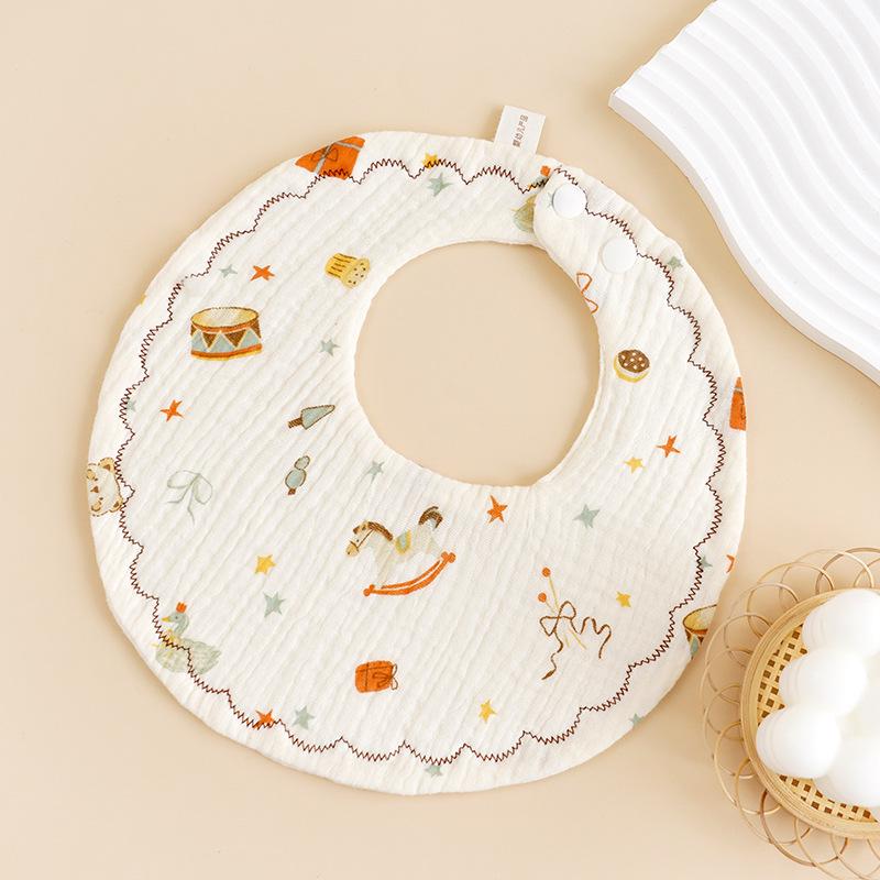 Six-Layer Baby Crinkle Cloth Bib - Soft, Absorbent & Anti-Spit-Up for Newborns