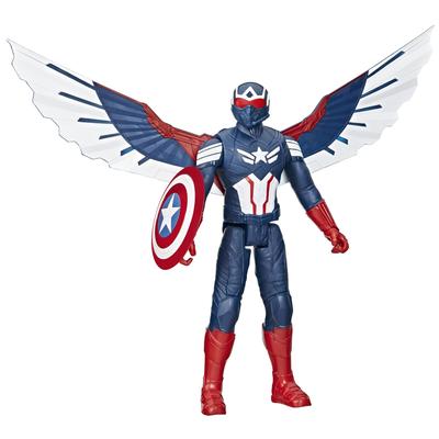 Hasbro Marvel Studios Capitaine Brave Nouveau Titan Héros Deluxe Capitaine Amérique Action Super-héros Âges 4 et Authentique Amérique Monde, Série, 12 pouces (30 cm)