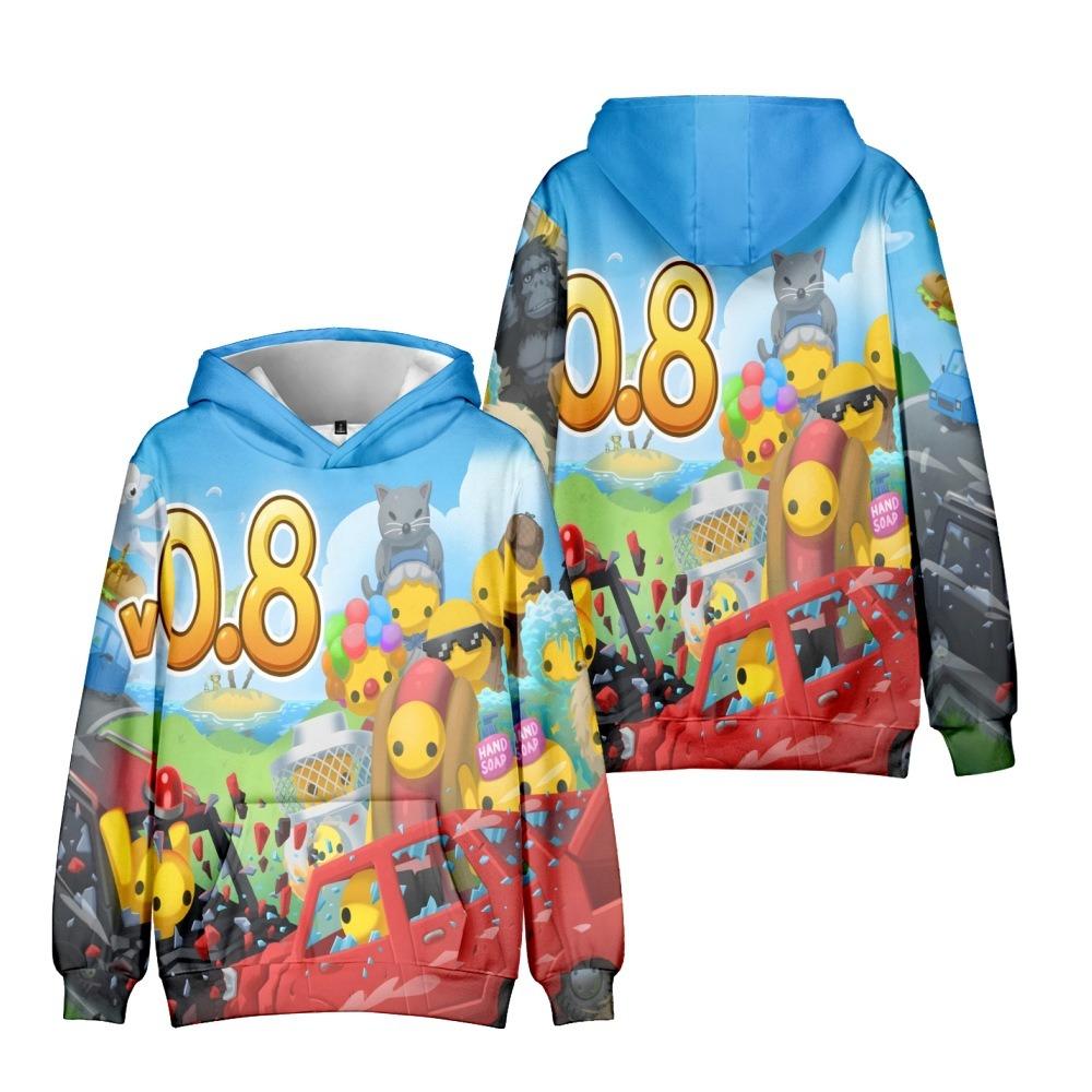 21 Kolorów Jesienna Moda Wobbly Life Kreskówkowy Nadruk Bluzy Casual Długi Rękaw Unisex Pulowery Streetwear Śmieszne Ubrania