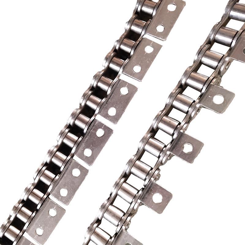 Stainless Steel Precision Roller and Conveyor Chain with Ear and Double-Sided Curved Plate.