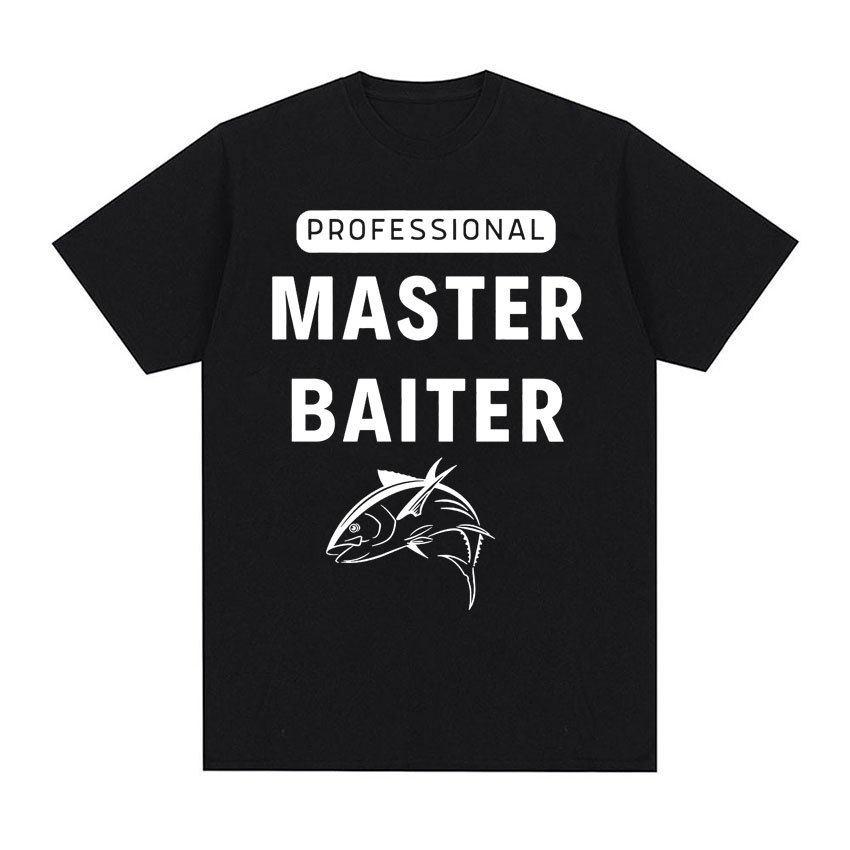 Funny Master Baiter Fishing Parody TShirt Summer Unisex Women Clothing Fashion Harajuku Kawaii Tshirt Womens Y2K Clothing Tops