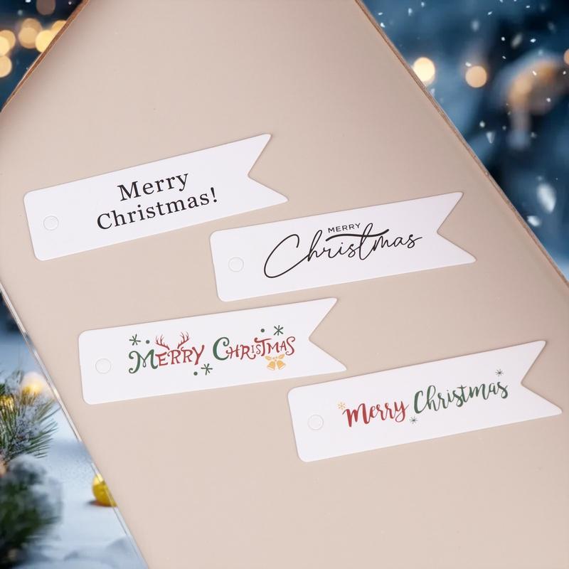 100PCS Decorative Christmas Hanging Tags; Ideal for Personalizing Festive Gifts