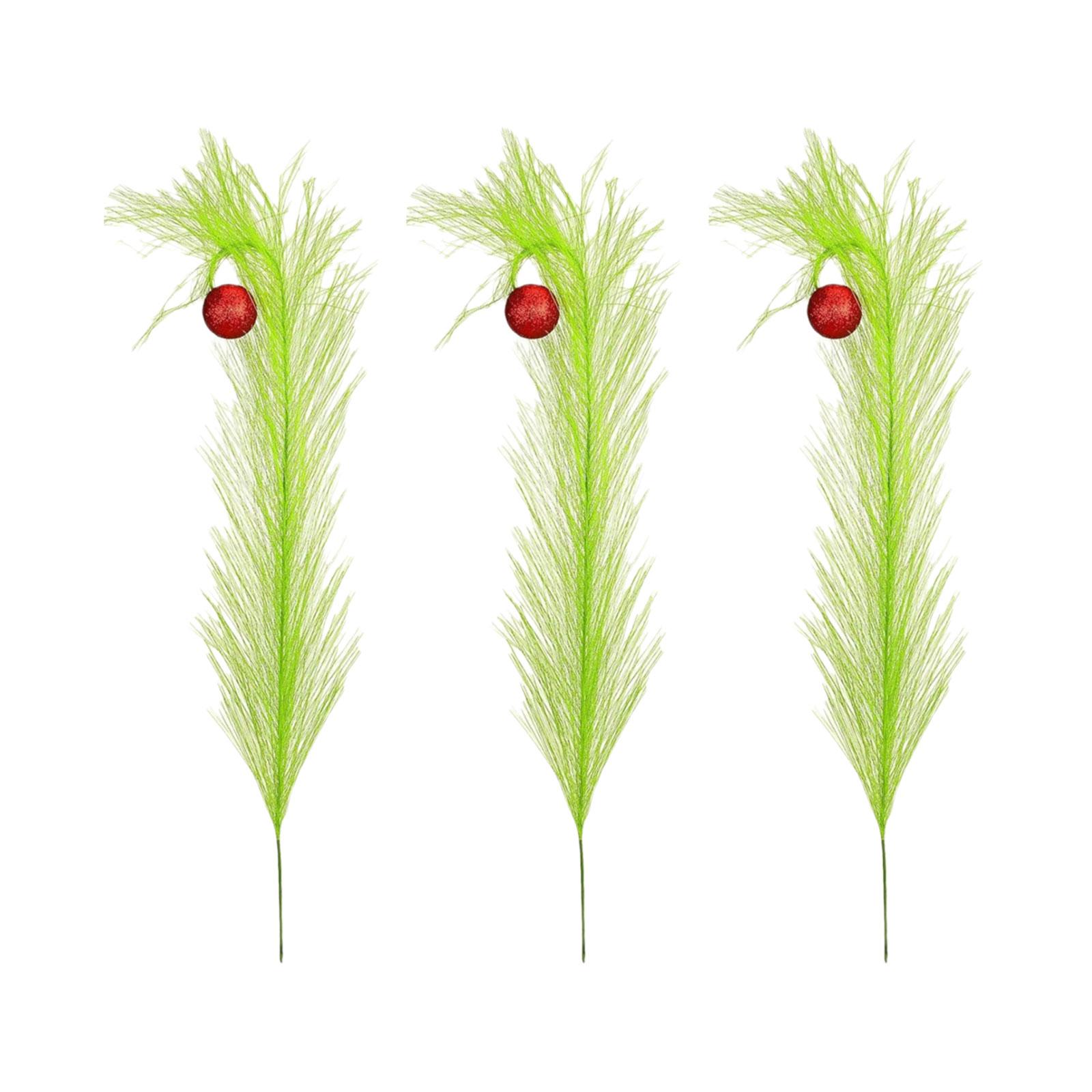 

Упаковка из 3/8 причудливых украшений для верхушки дерева с изображением Гринча, праздничные украшения для верхушки дерева в виде веток Гринча для уникального рождественского представления A