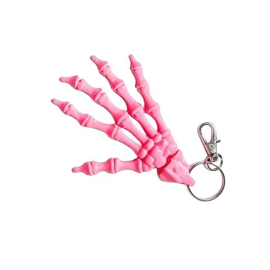 Skelet Hånd Nøglering, Leddelt Skelet Hånd Fidget Nøglering, Fleksible Gotiske Skelet Hænder Vedhæng, Halloween Spooky Gotisk Nøglering til