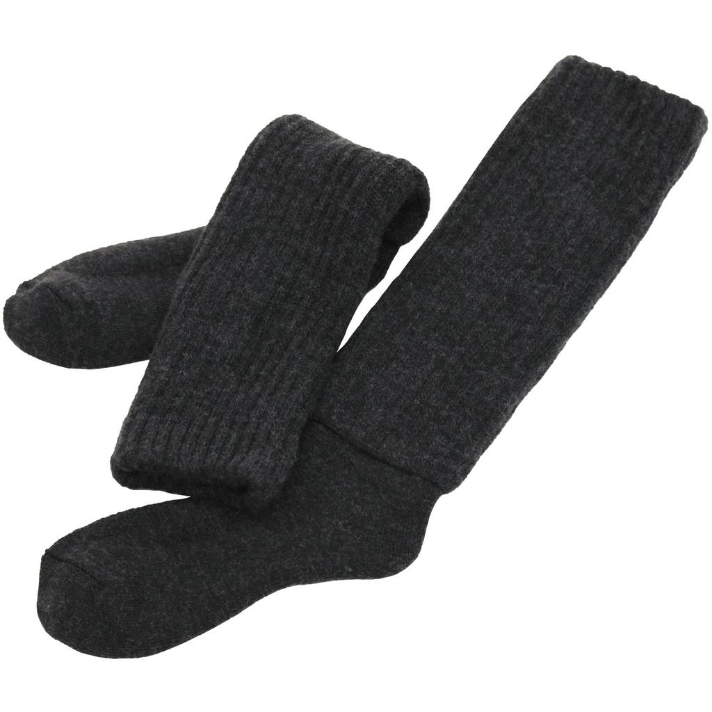 Hiorie Warm Made In Heather Charcoal Gray Double-Knit Knee-High Socks, Japan,