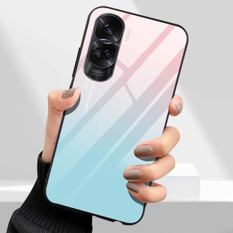 Tempered Glass Hard Cover For Honor 90 Lite 5G Case Lovely Marble Funda Coque For Honor 90 Pro Honor90 90Lite 90Pro Phone Shells