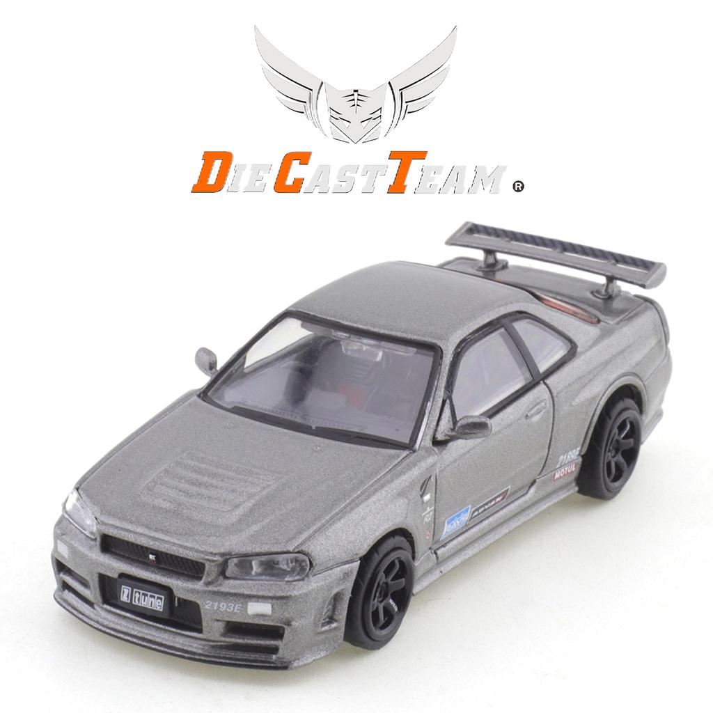 DCT/DM 1/64 Nissan GTR R34 Car Alloy Toys Motor Vehicle Diecast Metal Model Kids Toys Boys