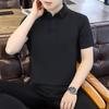 T-shirt 8XL ad asciugatura rapida Manica corta da uomo in seta ghiaccio senza cuciture Polo con risvolto Camicia casual