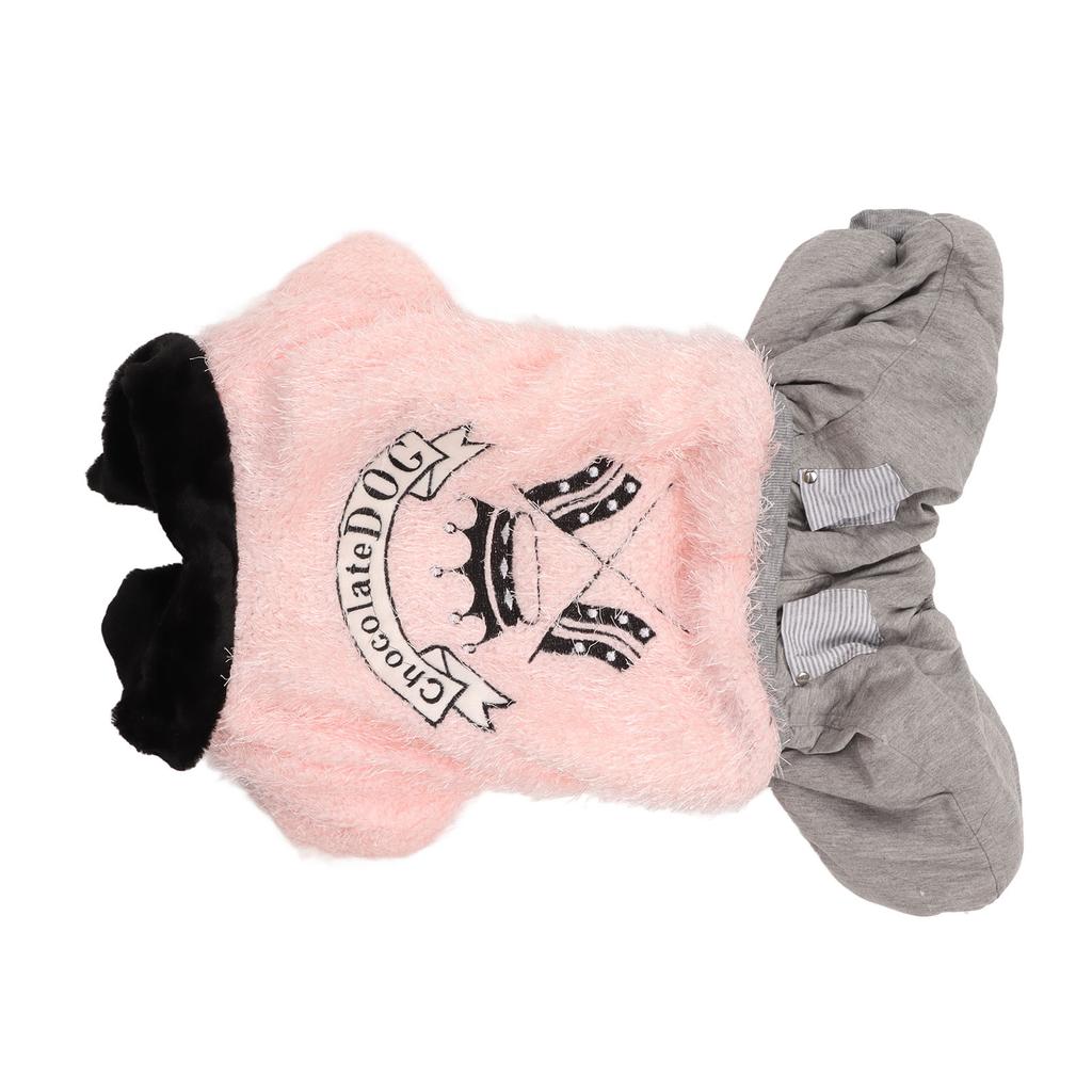 Dog Winter Clothes Plush Warm Thick 4 Legged Cute Pet Cold Weather Outfit for Medium Large Dogs