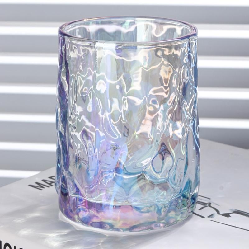 Delicate 240ml Glass Mouthwash Cup With Wide Opening And Comfortable Grip Toothbrush Holders Cup For Everyday Use