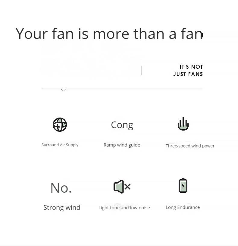 Mini ventilator pentru gât mic, cu răcire cu aer, de 1200 mAh, portabil, pentru sport în aer liber, USB, ventilator de gât fără lame, alimentat de vânt mare