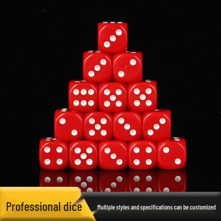 

Rounded Acrylic Dice Set - Solid Color Poker Game Accessories 12mm