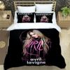 Music Singer Avril Lavigne Duvet Cover Pillowcase Bedding Set Adult Boys Girls Bedroom Decoration Gift Single Twin King Size