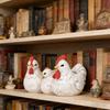 Chicken Statue Sculpture Resin Rural   Rooster Chicken Figurine Decoration for Yard Garden
