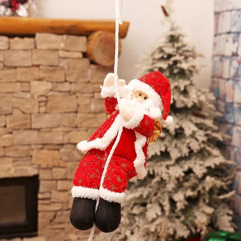 30cm Christmas Decoration Cartoon Fabrics Santa Claus Market Showcase Decor 7
