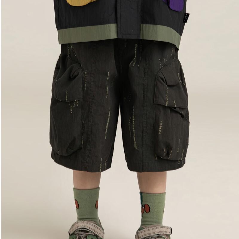 YouYou Boys  Street Style Loose Fit Cargo Shorts with Oversized Pockets 120