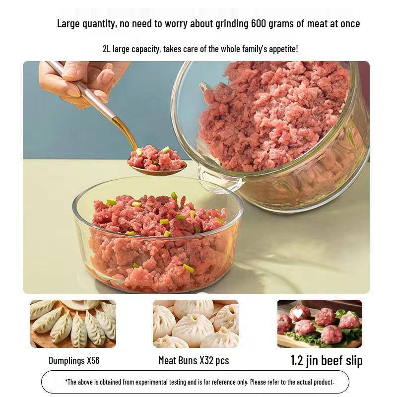 Stainless Steel Electric Meat Grinder & Vegetable Chopper - Multifunctional Household Food Processor
