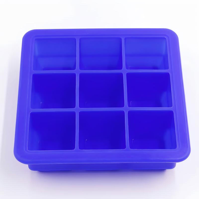 Di Ruien 9-Grid Silicone Ice Cube Tray with Lid
