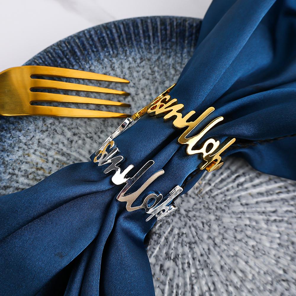 1PCS Creative Letter Napkin Buckle