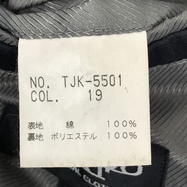 Tornado Mart/Striped Tailored Jacket/L/Black/Single/2-Button/Inner Pocket(USED)