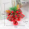 Christmas Decorative Bell Ornaments Bow Hanging Accessories DIY Festive Decor for Shopping Mall Window Display Party Supplies