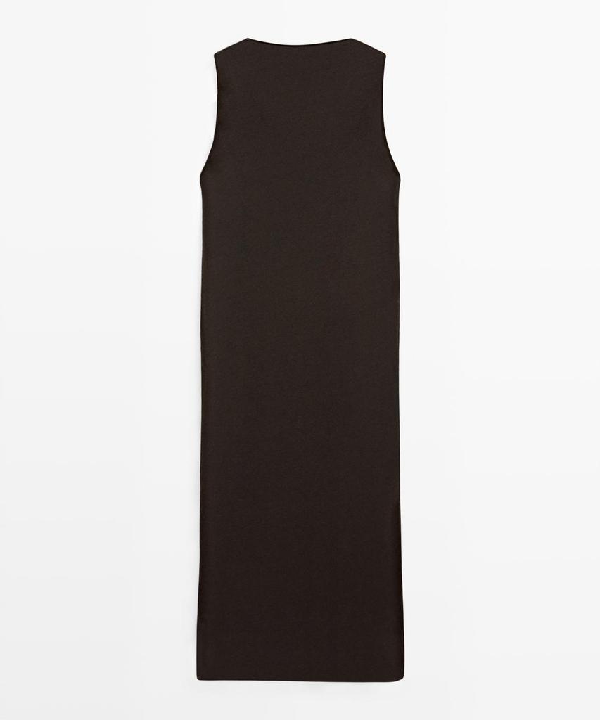 Masimodutti Linen Crossover Dress