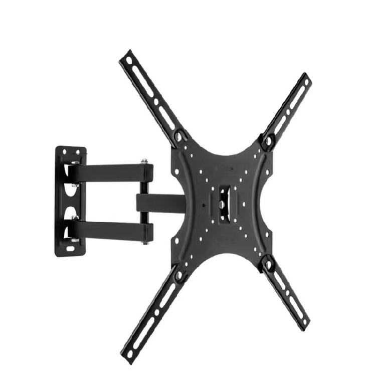 Heavy Duty Steel TV Wall Mount Holder with Adjustable Arm Tilt and Adjust for 26-55inch Flat Panel Displays Black