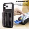 Phone Case for iPhone 17 Pro Max 16E Air 16 Pro 15 Plus 14 13 Mini 12 11 Lanyard Zipper Plain Leather Card Holder Wallet Cover
