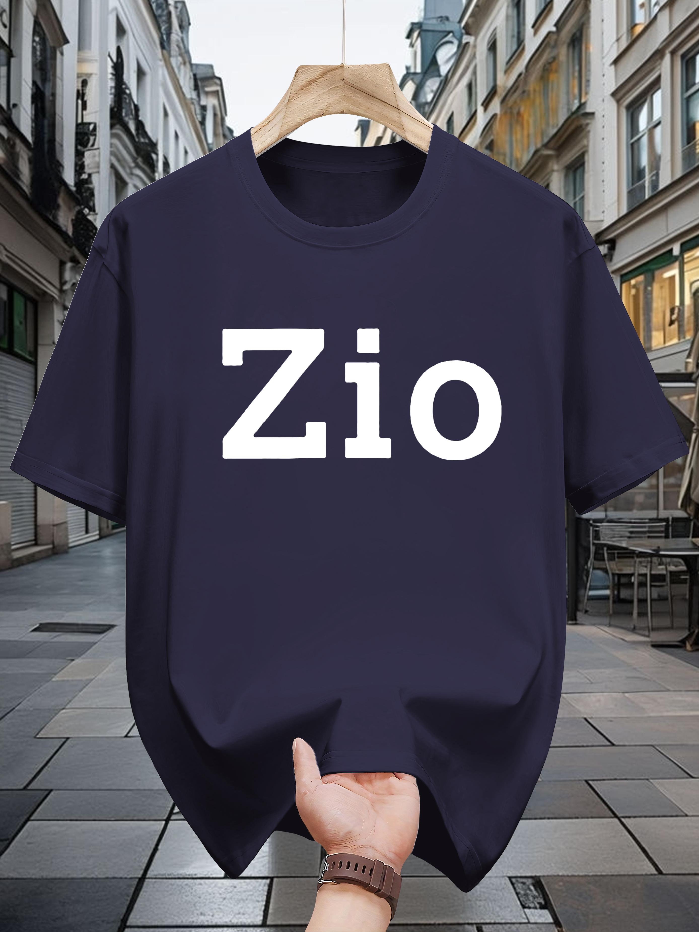 Zio Roman Logo 100% Cotton T-shirt - Casual Crew Neck L