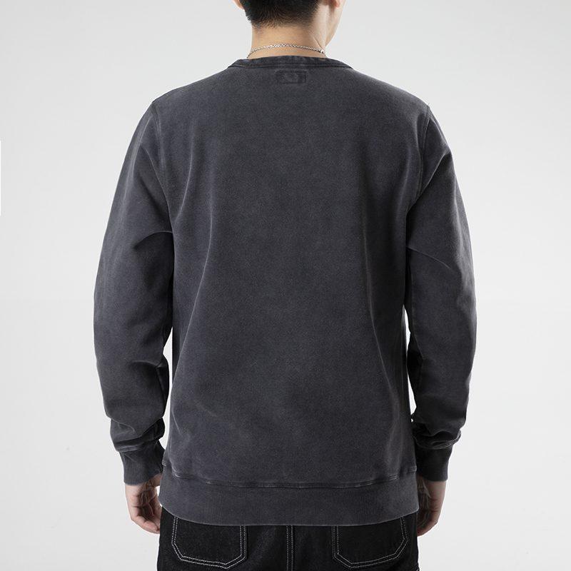 Converse Jack Purcell Sweatshirts Men's Ink Black Crew Neck Moderate Regular 10021636-A02