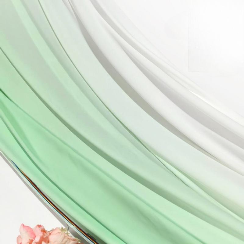 100x150cm Fashion Gradient Fabric Chiffon for Clothing Dresse Scarves Sewing Multicolor Translucent Cloth Needlework Soft Smooth