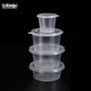 XWH Disposable Sauce Portion Containers with Attached Lids