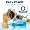 Brass Garden Hose Adapter Brass 90 Degree Hose Elbow Connector Home Garden Hose Joint Adapter Fittings Hose Quick Connector
