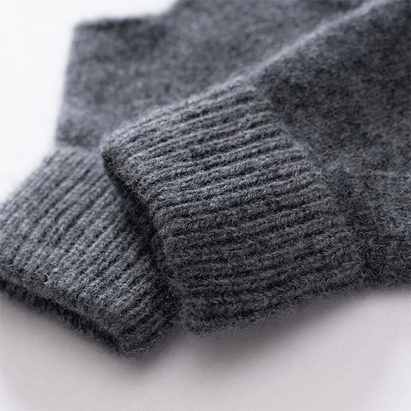 1Pcs Winter Women's Wool Gloves Knitted Fingerless Warm Half Fingers Extended Flat Flowers Skin Friendly Windproof
