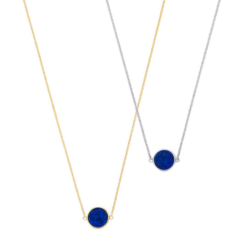 BE/GINS Roca Mini Round Lapis Lazuli Necklace