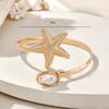 Pearl Starfish Open Armband Bangle Adjustable Armlet Bangle  Body Jewelry Accessories