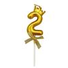 Gold Crown Number Birthday Candles Luxury Metallic Numeral Cake Toppers Happy Birthday Party Decorations for Kids Adults Men Women