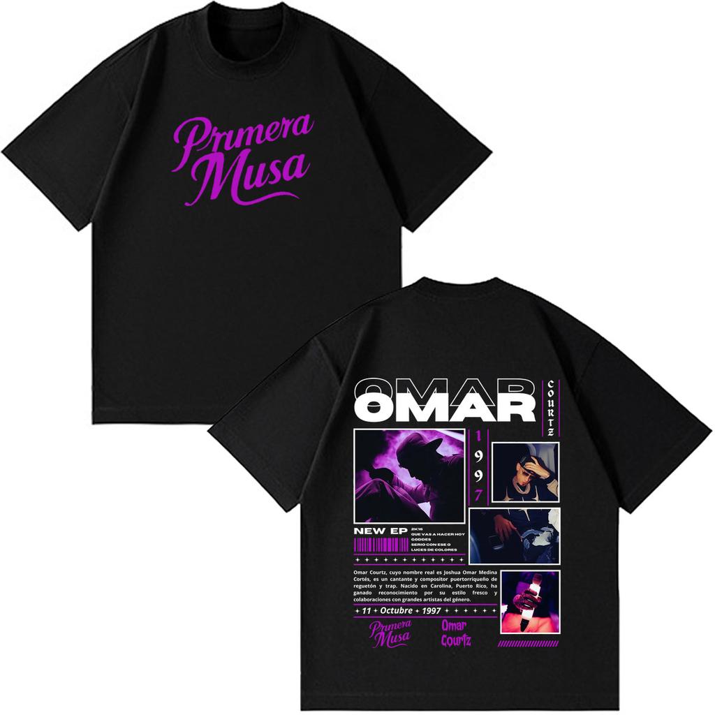 Rapper Omar Courtz Album 2026 Tour Print Tshirt Unisex Unisex Fashion Tshirts Shortsleeved Loose Casual Cotton Oversized Tshirts