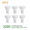 6PCS GU10 Led Bulb Light 220V Corn Lamp E27 Spot Light LED Bombilla Lampara E14 Bulb Home Lighting 3W 6W 9W 12W Led Bulb