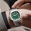 Men Fashion Wristwatches Business Square Dial Stainless Steel Strap Quartz Watch with Calendar For Mens Clock
