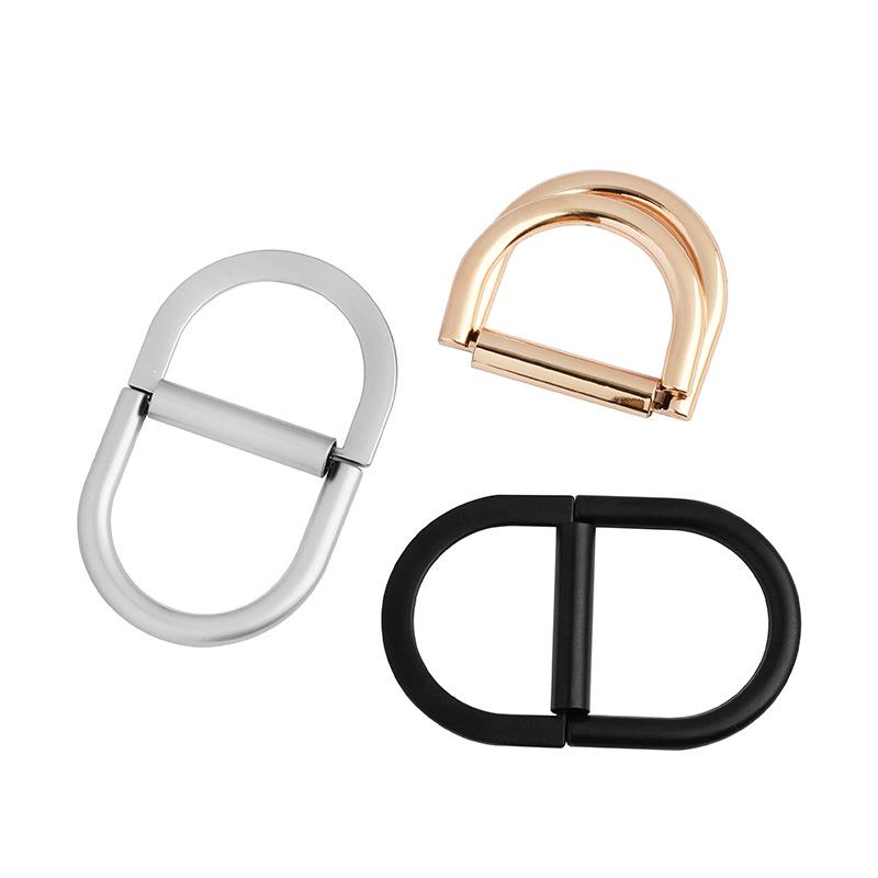 Adjustable Metal D-Ring Belt Buckle for Coats and Dresses