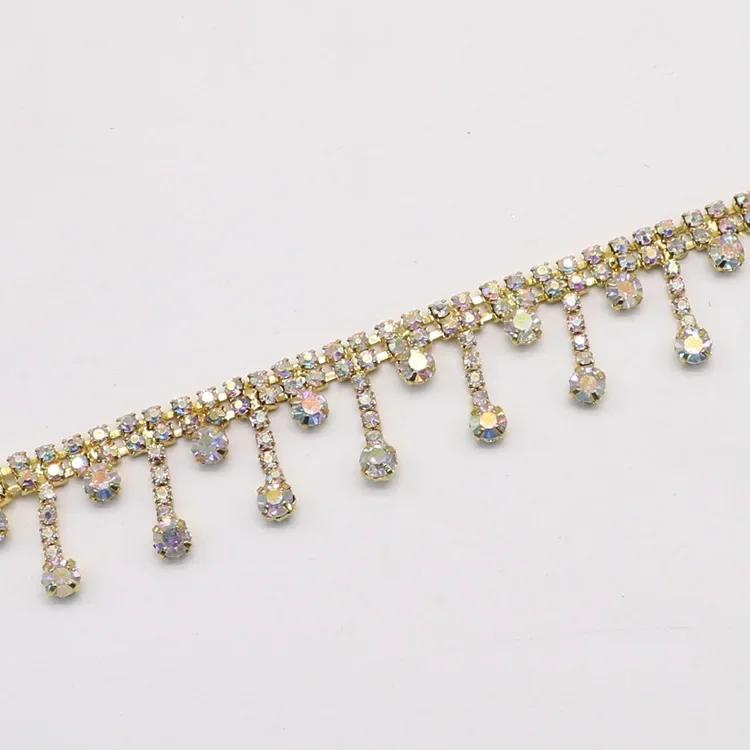 

1yds rhinestone trim decoration plastic chain DIY for home decoration clothing shoes accessories