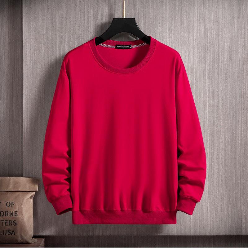 

Men s Plus Size Round Neck Loose Sweatshirt - Spring/Autumn Trendy Outerwear 4XL (Approx. 160-180 Jin)