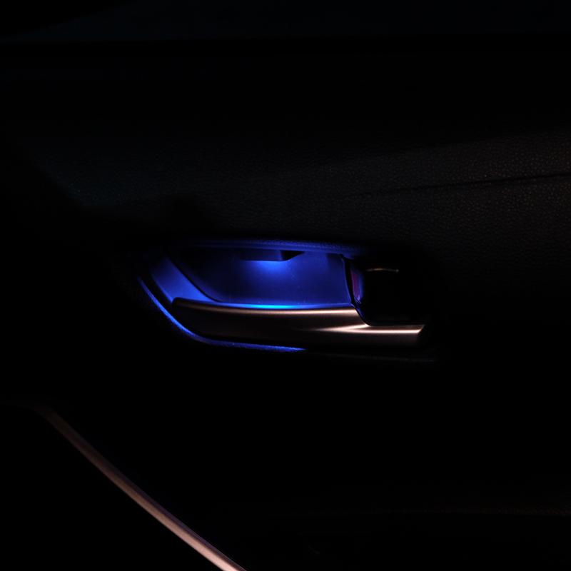 for Toyota Corolla Door Bowl Armrest Atmosphere Light Interior LED Blue Door Bowl Handle Frame Light